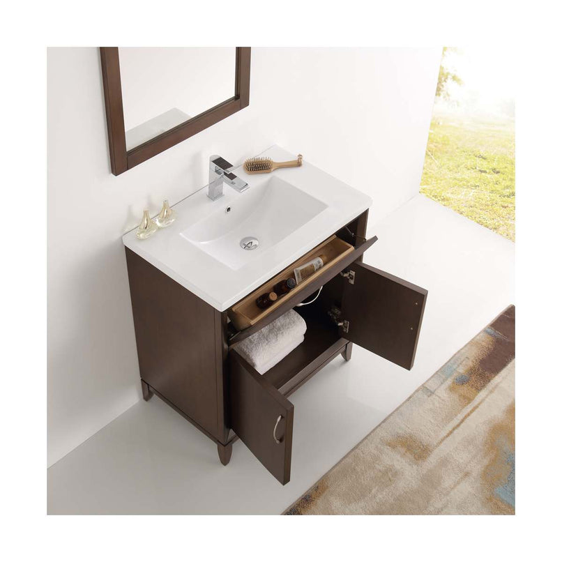 Cambridge 30" Free Standing Single Basin Vanity Set with Cabinet and Ceramic Vanity Top - image 3