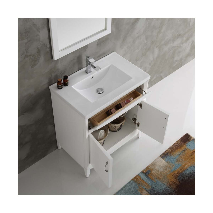 Cambridge 30" Free Standing Single Basin Vanity Set with Cabinet and Ceramic Vanity Top - image 2