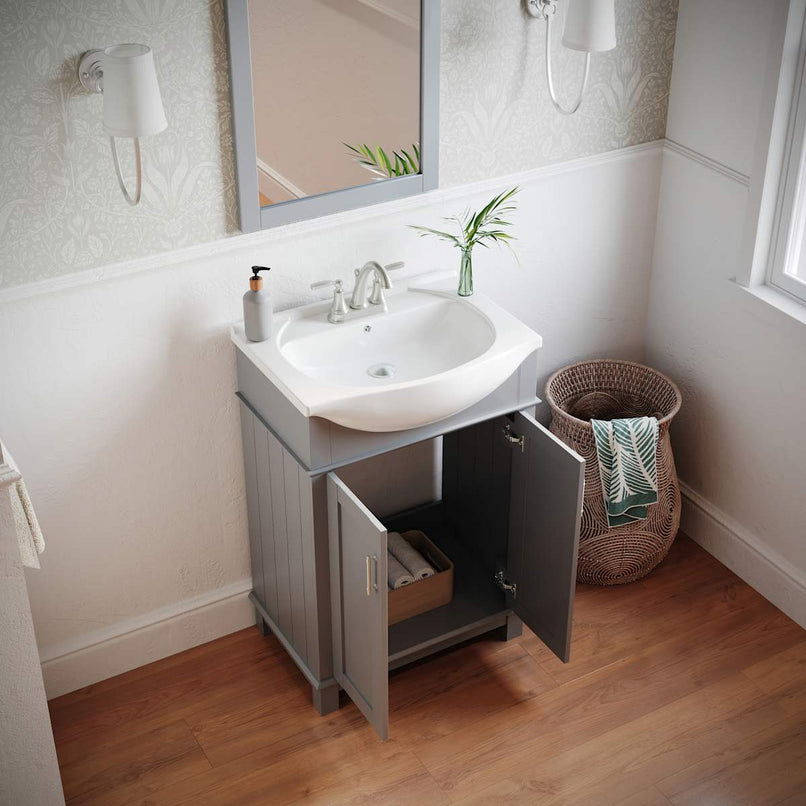 Hartford 24" Free Standing Single Basin Vanity Set with Cabinet and Ceramic Vanity Top - image 13