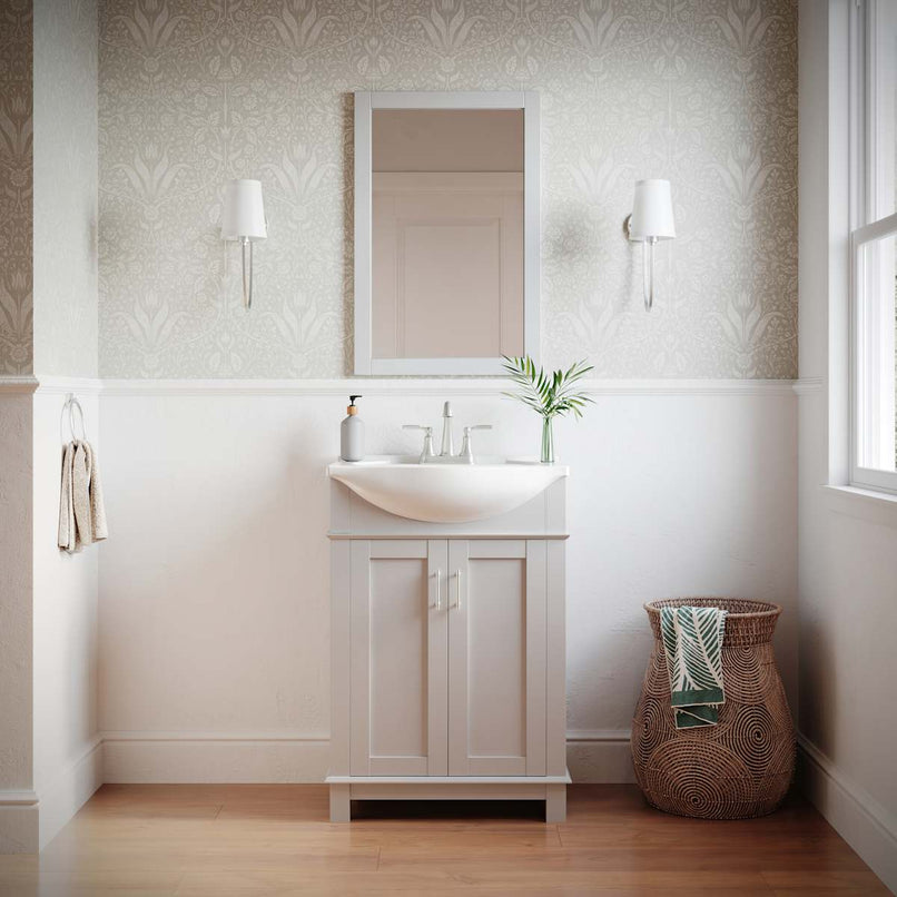 Hartford 24" Free Standing Single Basin Vanity Set with Cabinet and Ceramic Vanity Top - image 1