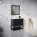 Manchester 36" Free Standing Single Basin Vanity Set with Cabinet, Quartz Vanity Top, and Framed Mirror - image 4