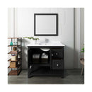 Manchester 42" Free Standing Single Basin Vanity Set with Cabinet, Quartz Vanity Top, and Framed Mirror - image 18