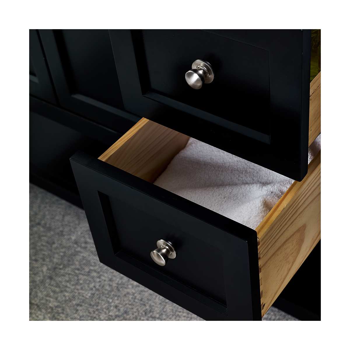 Manchester 42" Free Standing Single Basin Vanity Set with Cabinet, Quartz Vanity Top, and Framed Mirror - image 17