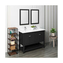 Manchester 48" Free Standing Double Basin Vanity Set with Cabinet, Quartz Vanity Top, and Framed Mirror - image 17