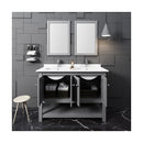 Manchester 48" Free Standing Double Basin Vanity Set with Cabinet, Quartz Vanity Top, and Framed Mirror - image 12
