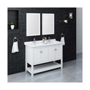 Manchester 48" Free Standing Double Basin Vanity Set with Cabinet, Quartz Vanity Top, and Framed Mirror - image 5