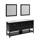 Manchester 72" Free Standing Double Basin Vanity Set with Cabinet, Quartz Vanity Top, and Framed Mirror - image 2