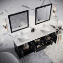 Manchester 72" Free Standing Double Basin Vanity Set with Cabinet, Quartz Vanity Top, and Framed Mirror - image 5