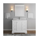 Windsor 40" Free Standing Single Basin Vanity Set with Cabinet, Quartz Vanity Top, and Framed Mirror - image 11
