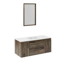 Formosa 48" Wall Mounted Single Basin Vanity Set with Cabinet, Quartz Vanity Top, and Framed Mirror - image 2