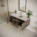 Formosa 48" Wall Mounted Single Basin Vanity Set with Cabinet, Quartz Vanity Top, and Framed Mirror - image 3