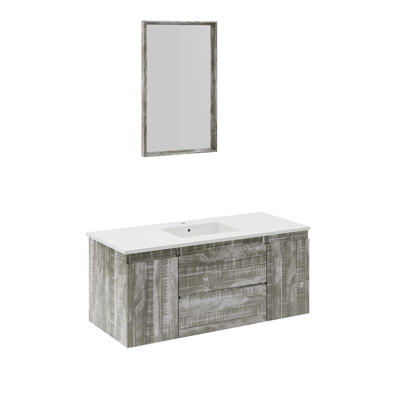 Formosa 48" Wall Mounted Single Basin Vanity Set with Cabinet, Quartz Vanity Top, and Framed Mirror - image 14