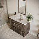 Formosa 48" Free Standing Single Basin Vanity Set with Cabinet, Quartz Vanity Top, and Framed Mirror - image 4