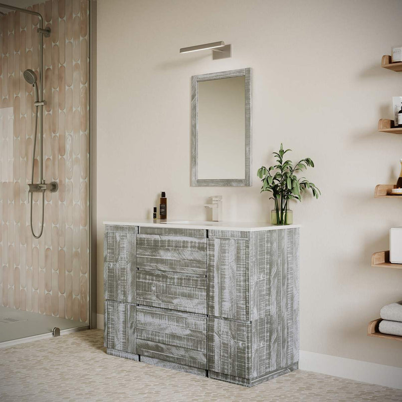 Formosa 48" Free Standing Single Basin Vanity Set with Cabinet, Quartz Vanity Top, and Framed Mirror - image 15