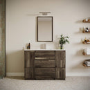 Formosa 48" Free Standing Single Basin Vanity Set with Cabinet, Quartz Vanity Top, and Framed Mirror - image 1
