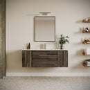 Formosa 54" Wall Mounted Single Basin Vanity Set with Cabinet, Quartz Vanity Top, and Framed Mirror - image 1