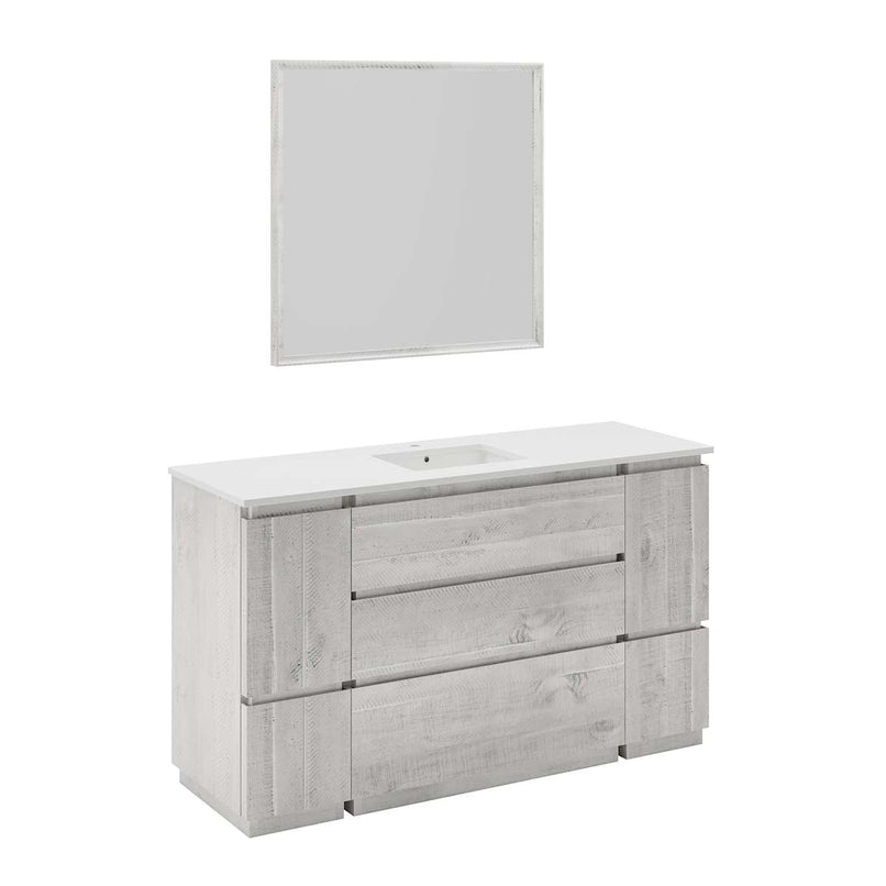 Formosa 60" Free Standing Single Basin Vanity Set with Cabinet, Quartz Vanity Top, and Framed Mirror - image 14
