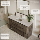 Formosa 48" Free Standing Double Basin Vanity Set with Cabinet, Quartz Vanity Top, and Framed Mirror - image 9