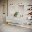 Formosa 72" Wall Mounted Double Basin Vanity Set with Cabinet, Quartz Vanity Top, and Framed Mirror - image 17