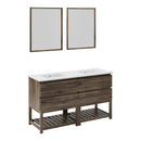 Formosa 60" Free Standing Double Basin Vanity Set with Cabinet, Quartz Vanity Top, and Framed Mirror - image 2