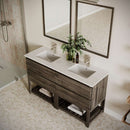 Formosa 60" Free Standing Double Basin Vanity Set with Cabinet, Quartz Vanity Top, and Framed Mirror - image 4