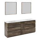 Formosa 84" Free Standing Double Basin Vanity Set with Cabinet, Quartz Vanity Top, and Framed Mirror - image 2
