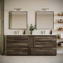 Formosa 84" Free Standing Double Basin Vanity Set with Cabinet, Quartz Vanity Top, and Framed Mirror - image 1