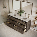 Formosa 72" Free Standing Double Basin Vanity Set with Cabinet, Quartz Vanity Top, and Framed Mirror - image 3