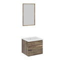 Formosa 24" Wall Mounted Single Basin Vanity Set with Cabinet, Quartz Vanity Top, and Framed Mirror - image 2