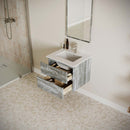 Formosa 24" Wall Mounted Single Basin Vanity Set with Cabinet, Quartz Vanity Top, and Framed Mirror - image 15