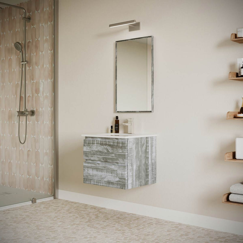 Formosa 24" Wall Mounted Single Basin Vanity Set with Cabinet, Quartz Vanity Top, and Framed Mirror - image 17