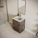 Formosa 24" Free Standing Single Basin Vanity Set with Cabinet, Quartz Vanity Top, and Framed Mirror - image 4