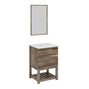 Formosa 24" Free Standing Single Basin Vanity Set with Cabinet, Quartz Vanity Top, and Framed Mirror - image 2