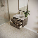 Formosa 30" Wall Mounted Single Basin Vanity Set with Cabinet, Quartz Vanity Top, and Framed Mirror - image 3