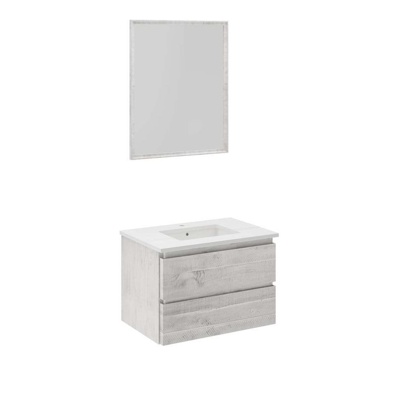 Formosa 30" Wall Mounted Single Basin Vanity Set with Cabinet, Quartz Vanity Top, and Framed Mirror - image 14