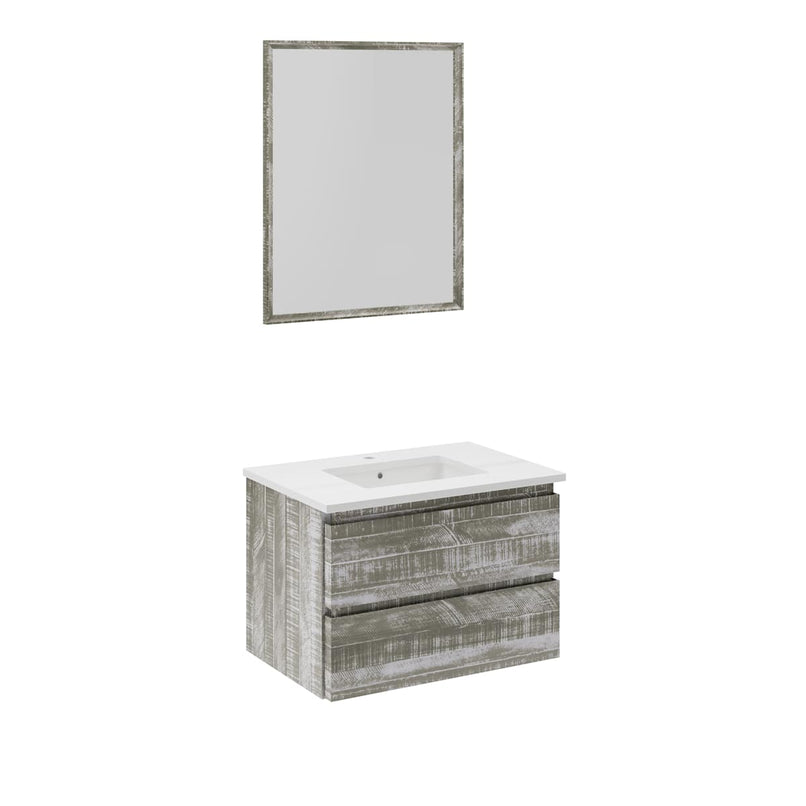 Formosa 30" Wall Mounted Single Basin Vanity Set with Cabinet, Quartz Vanity Top, and Framed Mirror - image 21