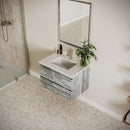 Formosa 30" Wall Mounted Single Basin Vanity Set with Cabinet, Quartz Vanity Top, and Framed Mirror - image 23