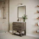 Formosa 30" Free Standing Single Basin Vanity Set with Cabinet, Quartz Vanity Top, and Framed Mirror - image 5