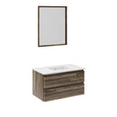 Formosa 36" Wall Mounted Single Basin Vanity Set with Cabinet, Quartz Vanity Top, and Framed Mirror - image 2