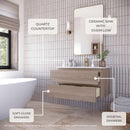 Formosa 36" Wall Mounted Single Basin Vanity Set with Cabinet, Quartz Vanity Top, and Framed Mirror - image 9