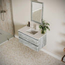 Formosa 36" Wall Mounted Single Basin Vanity Set with Cabinet, Quartz Vanity Top, and Framed Mirror - image 23