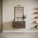 Formosa 36" Wall Mounted Single Basin Vanity Set with Cabinet, Quartz Vanity Top, and Framed Mirror - image 1