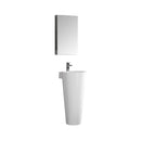 Messina 15-3/4" Free Standing Acrylic Pedestal with Integrated Sink, and Medicine Cabinet - image 1