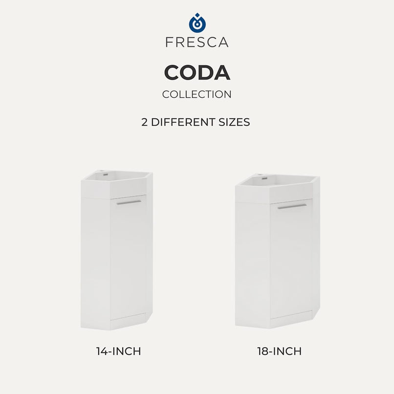 Coda 14" Free Standing Single Basin Vanity Set with Cabinet and Acrylic Vanity Top - image 9