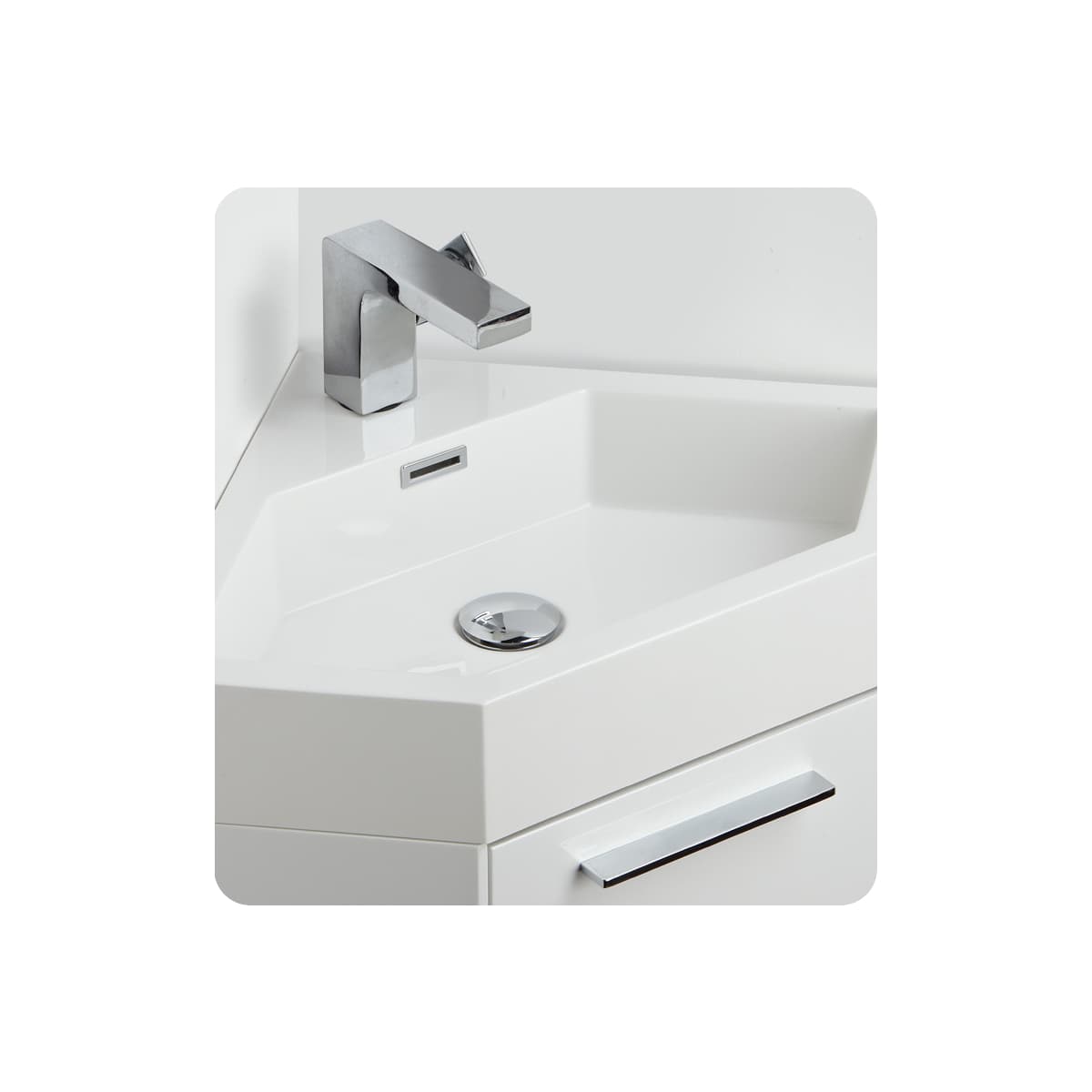 Coda 14" Free Standing Single Basin Vanity Set with Cabinet and Acrylic Vanity Top