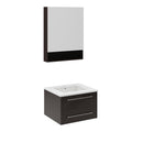 Lucera 24" Wall Mounted Single Basin Vanity Set with Cabinet, Quartz Vanity Top, and Medicine Cabinet - image 2