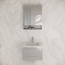 Lucera 24" Wall Mounted Single Basin Vanity Set with Cabinet, Quartz Vanity Top, and Medicine Cabinet - image 1