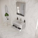 Lucera 30" Wall Mounted Single Basin Vanity Set with Cabinet, Quartz Vanity Top, and Medicine Cabinet - image 6