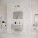 Lucera 36" Wall Mounted Single Basin Vanity Set with Cabinet, Quartz Vanity Top, Medicine Cabinet, and Right Offset Rectangular Sink - image 7