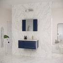 Lucera 36" Wall Mounted Single Basin Vanity Set with Cabinet, Quartz Vanity Top, Medicine Cabinet, and Right Offset Rectangular Sink - image 13